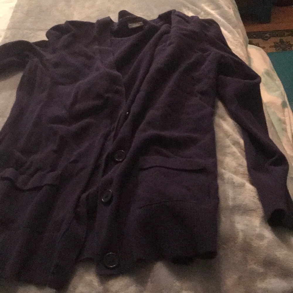 Blue sweater cardigan